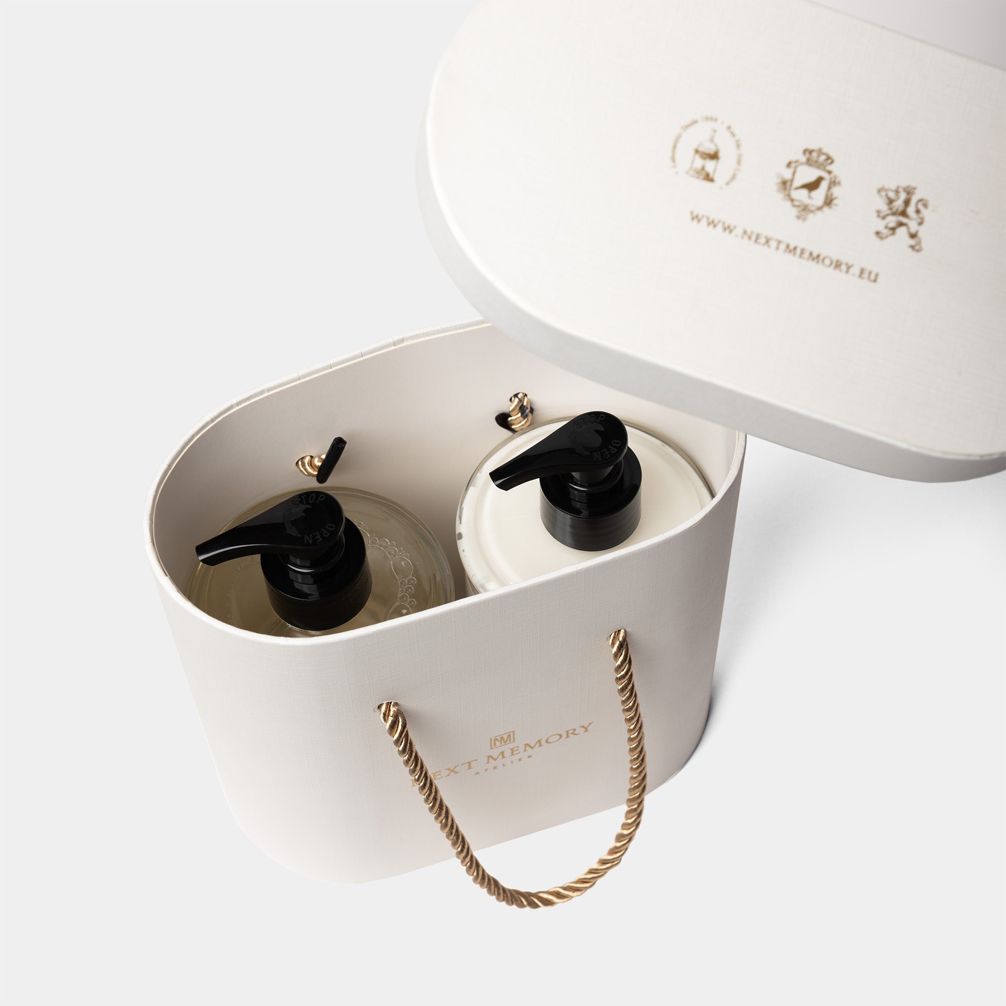 white cardamom body gift set opened top