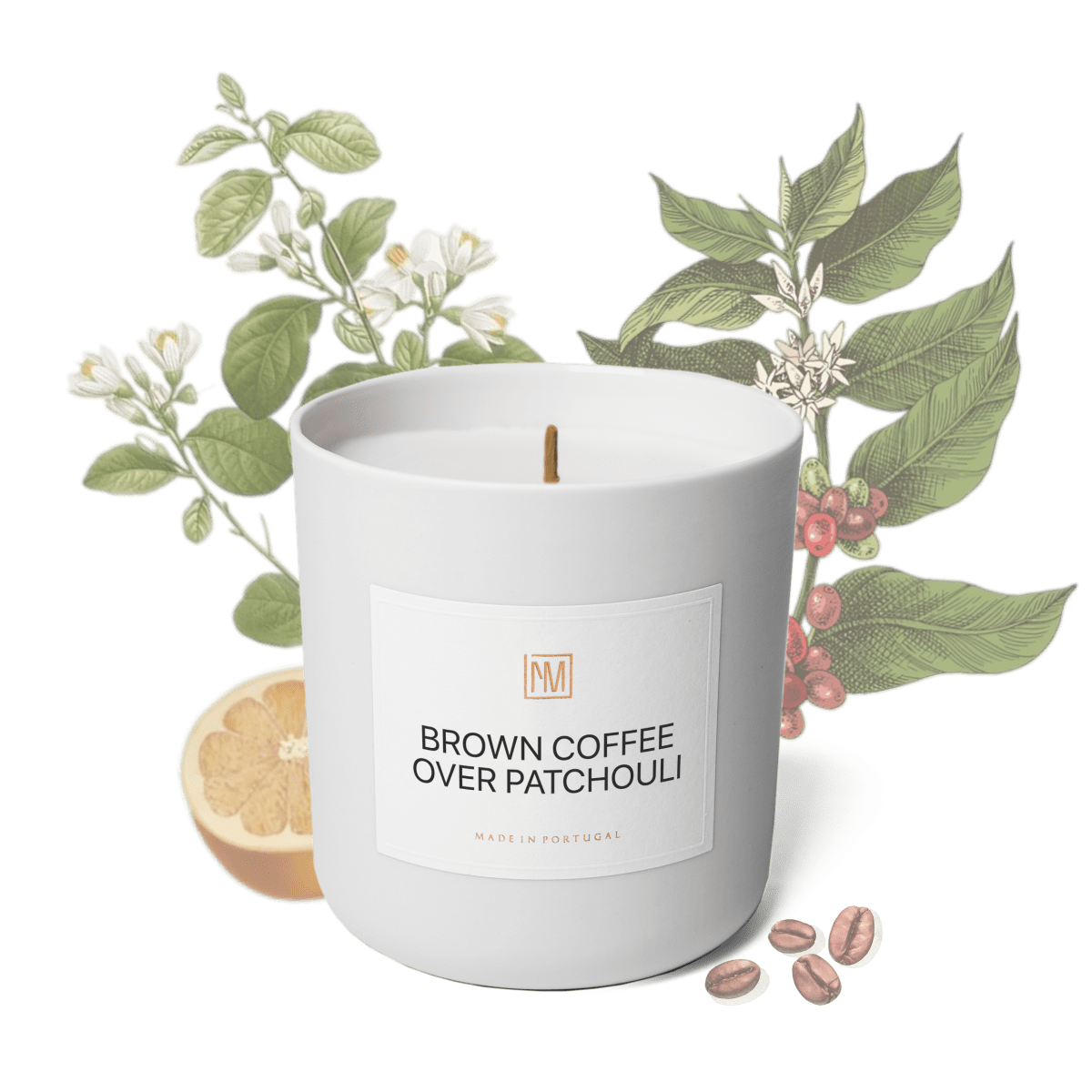 Brown Coffee over Patchouli Scented Candle