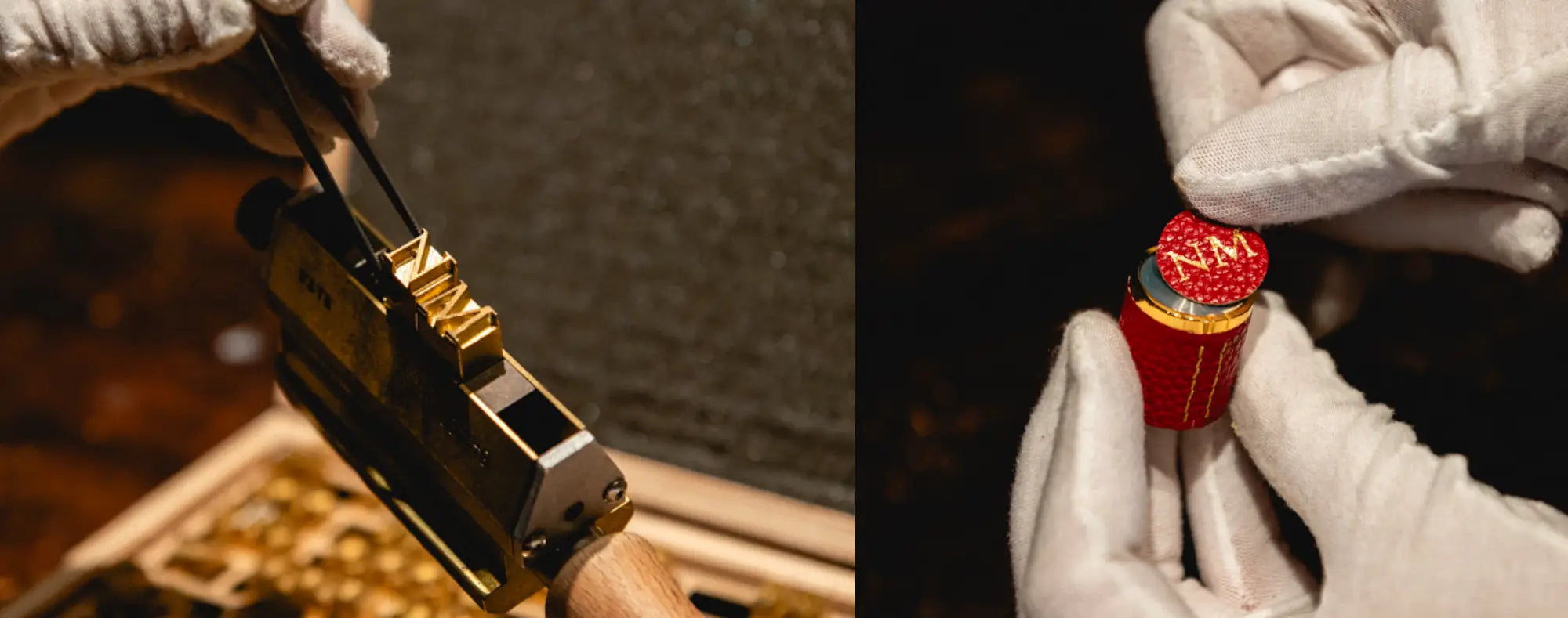 engraving desk banner letters and traveller lid with embossing