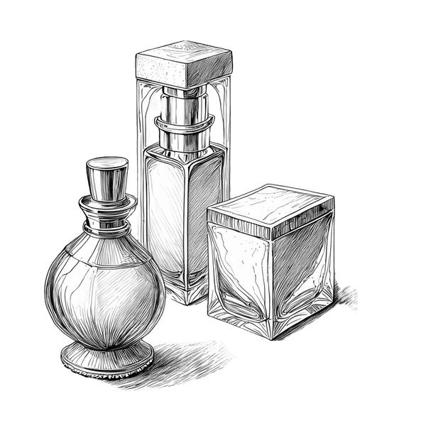 pequenos frascos de perfumes
