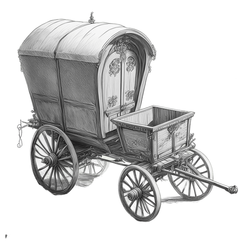 desenho de uma carroça
