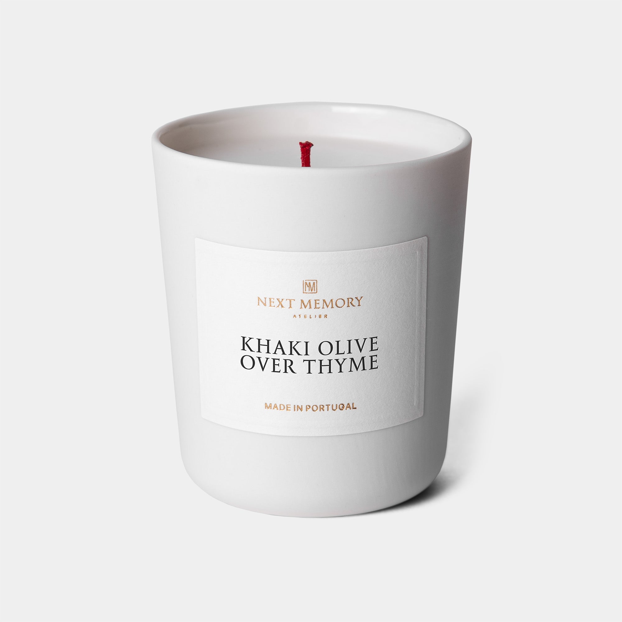 khaki olive over thyme small candle