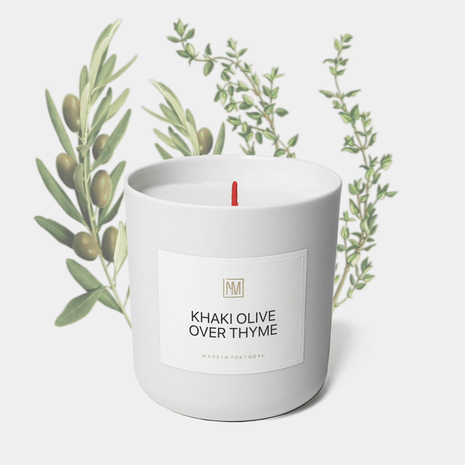 khaki olive over thyme scented candle olfactory notes