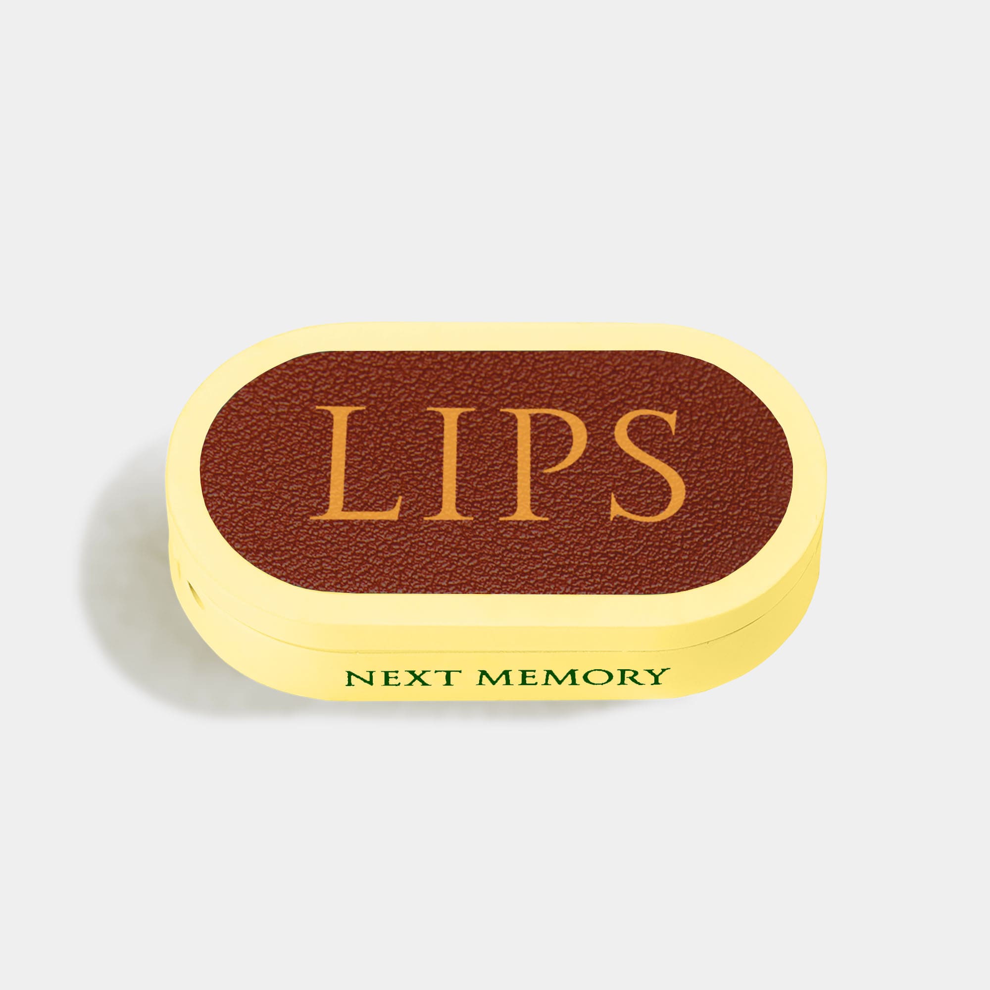 closed pastel de nata lip balm in a pastel veil case