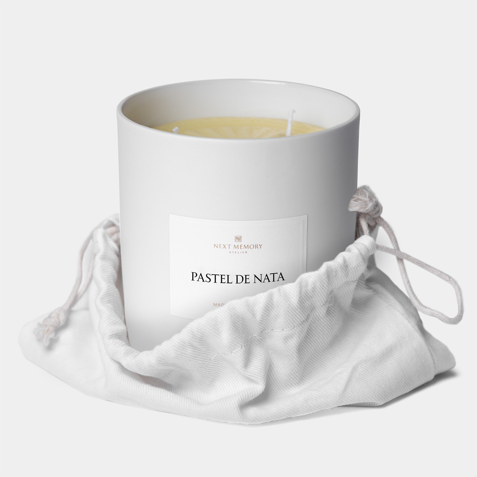 pastel de nata grand medallion candle in a bag