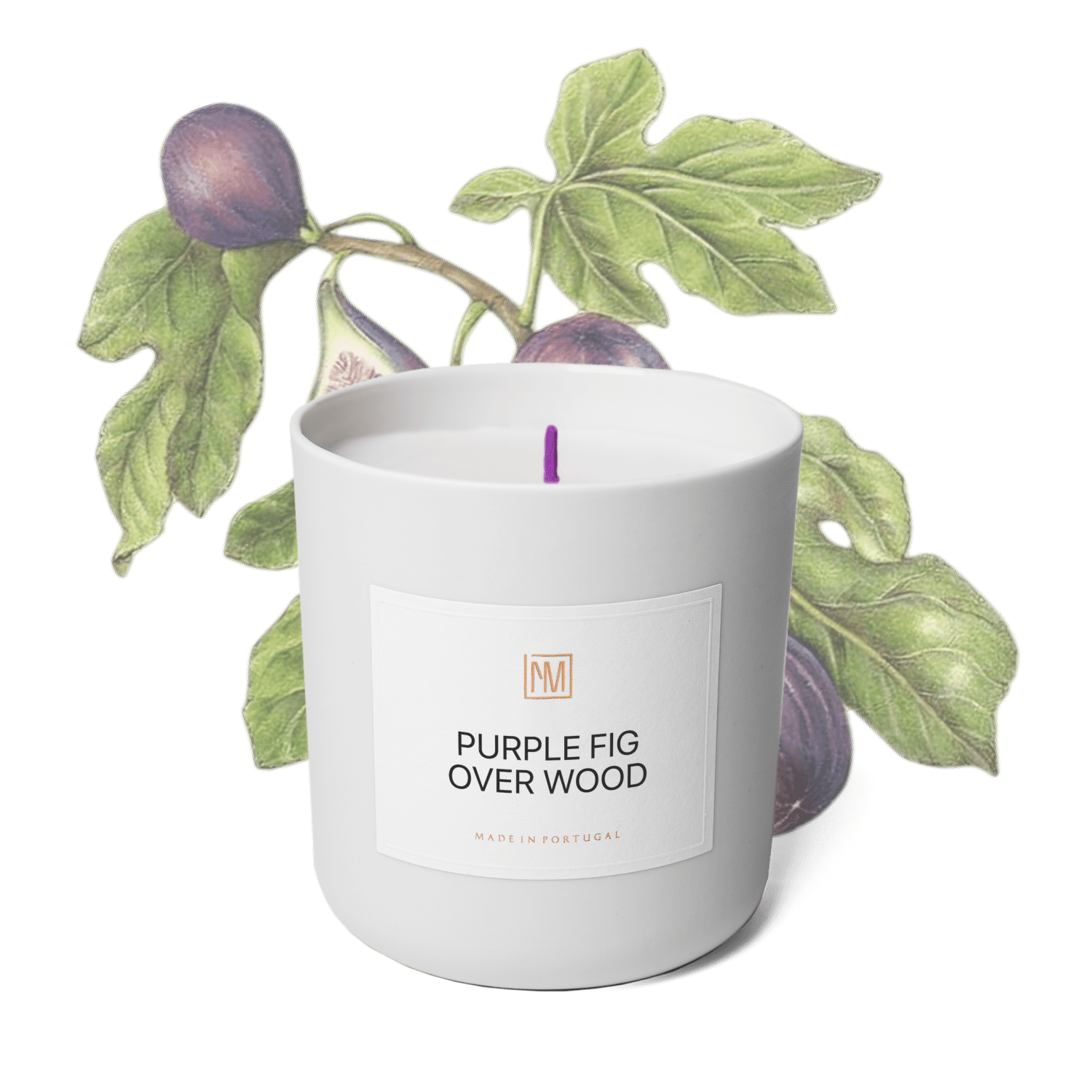 Purple Fig over Wood Scented Candle