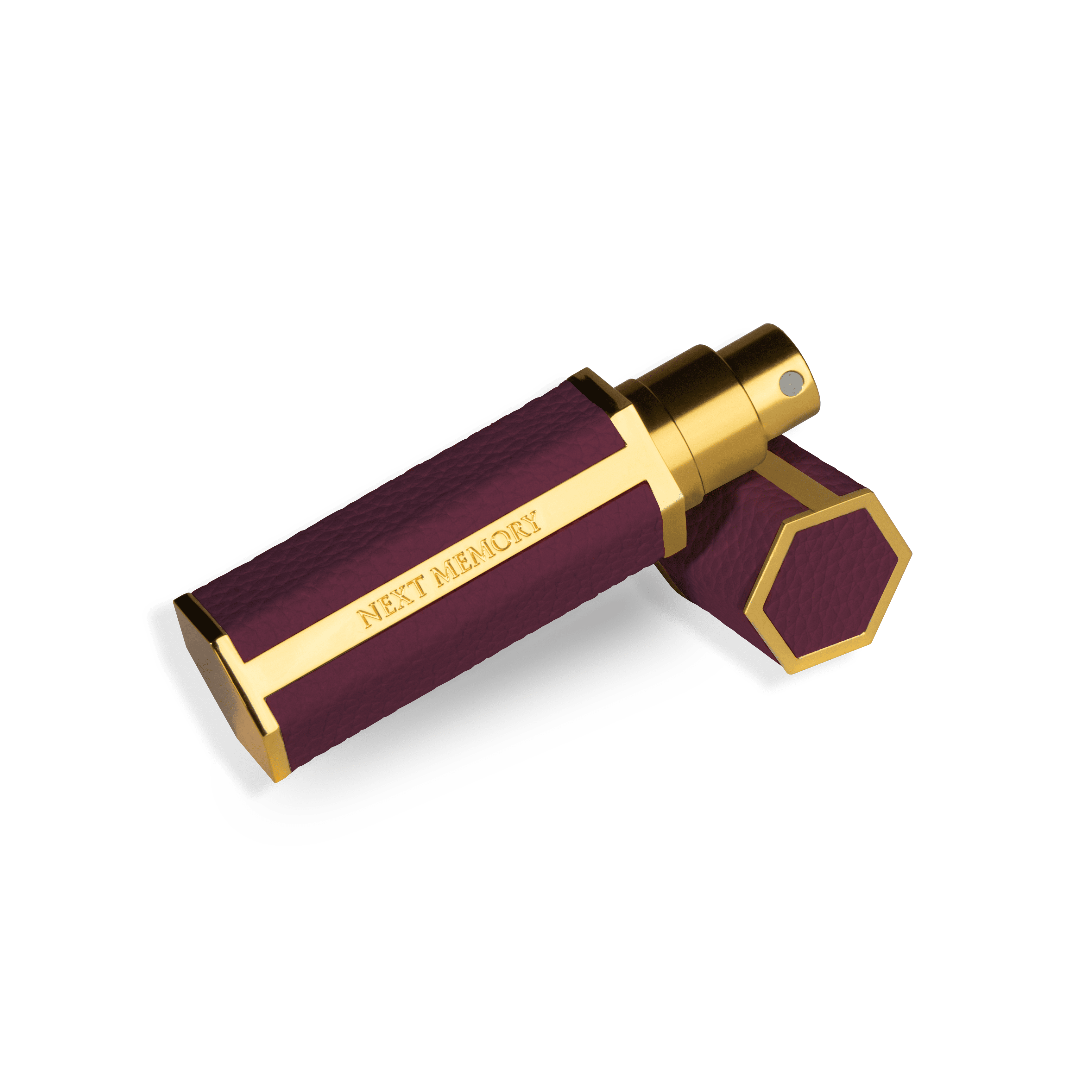 Hexagonal traveller atomizer in purple color