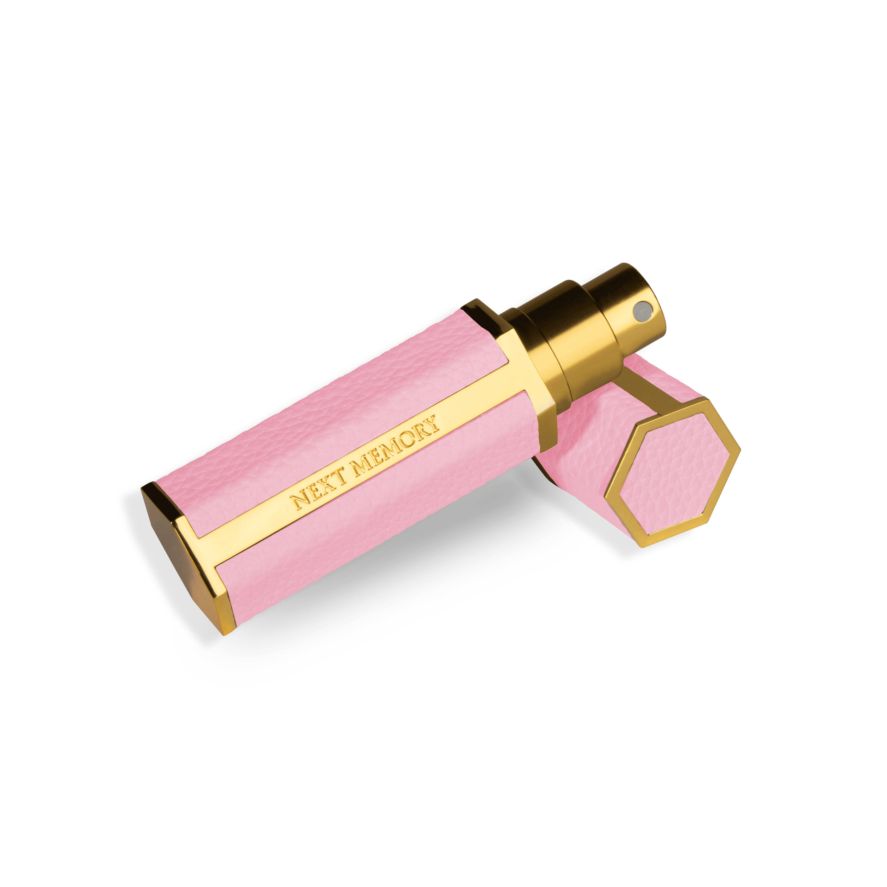 Hexagonal traveller atomizer in pink color
