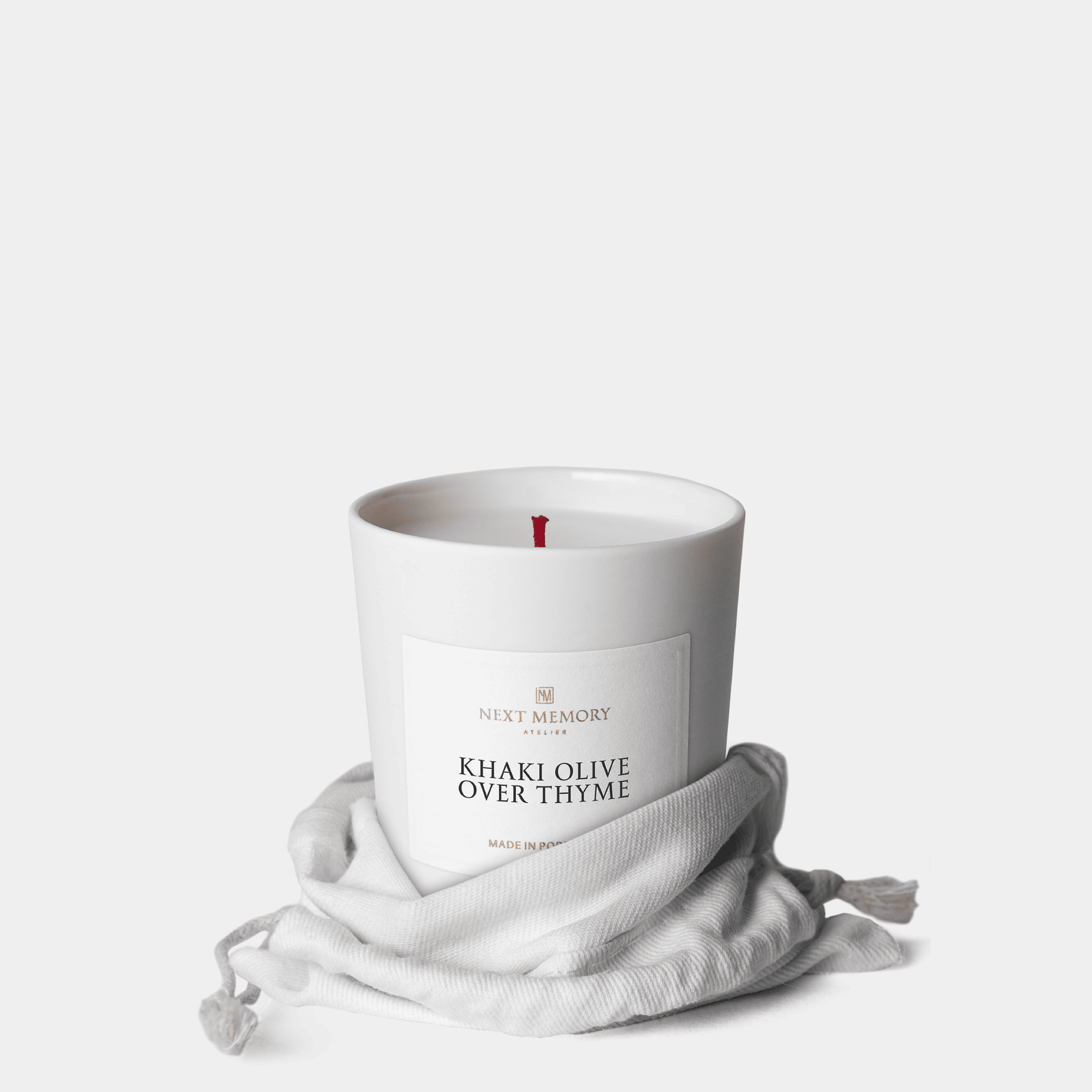 Khaki Olive over Thyme Vela Perfumada Pequena