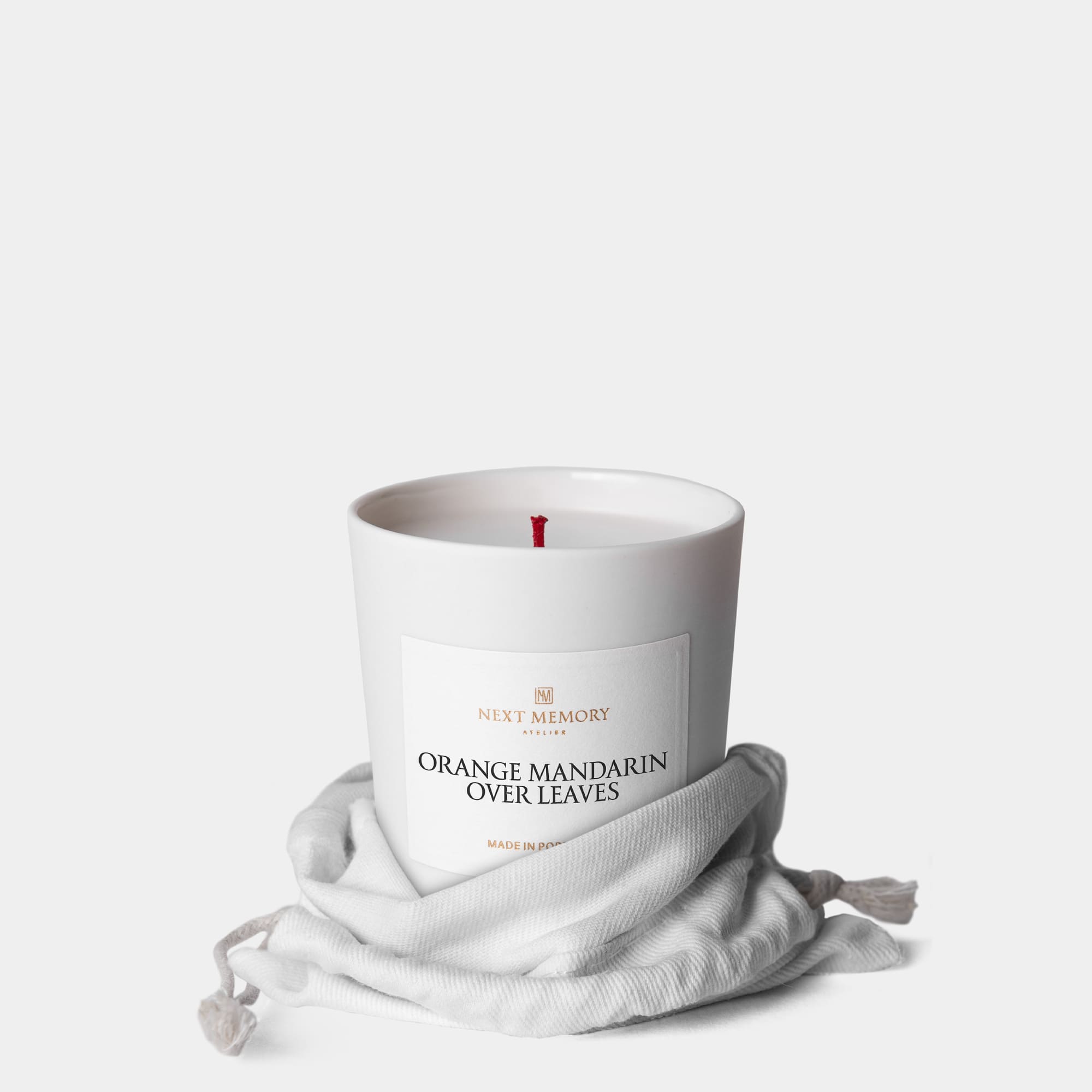 Orange Mandarin over Leaves Small Scented Candle