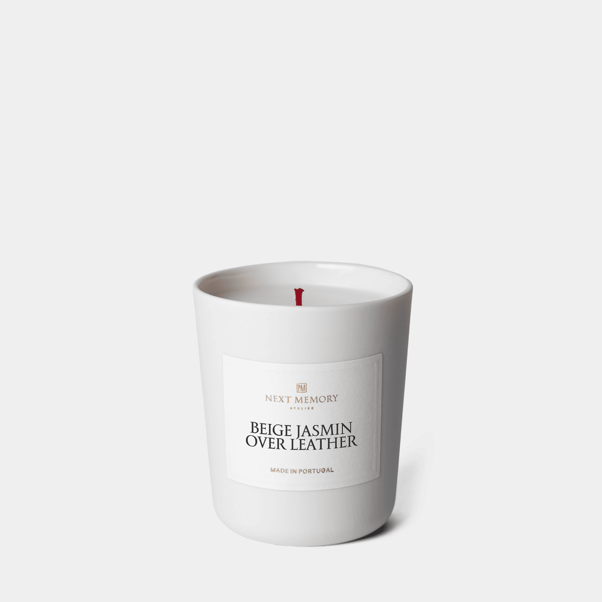 Beige Jasmin over Leather Scented Candle