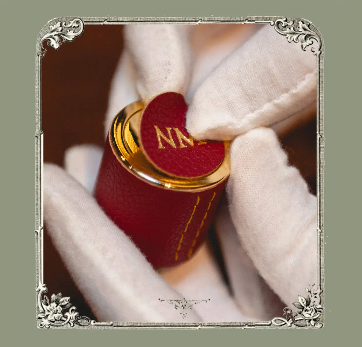 bespoke engraved leather cap