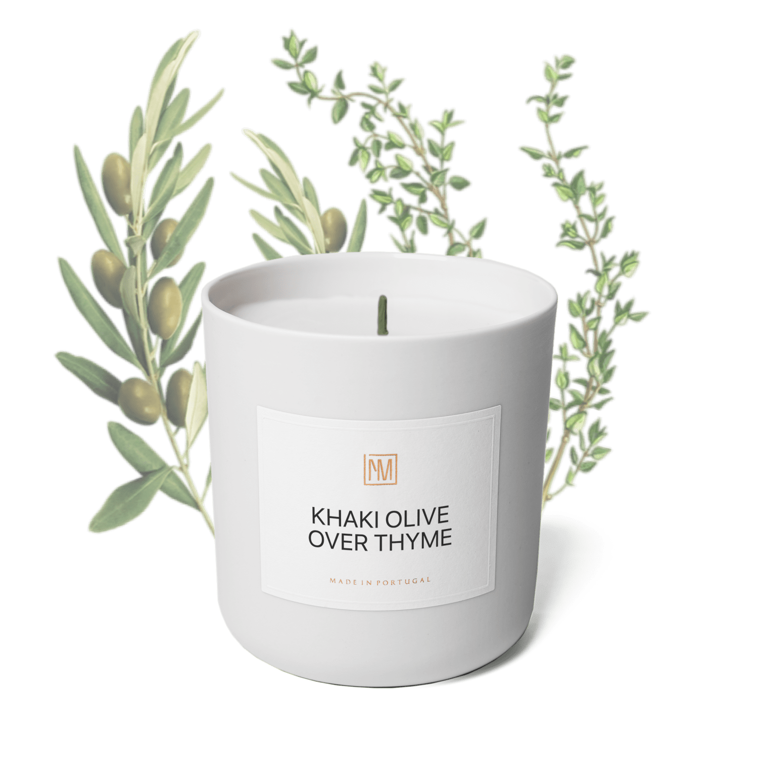 Khaki Olive over Thyme Scented Candle