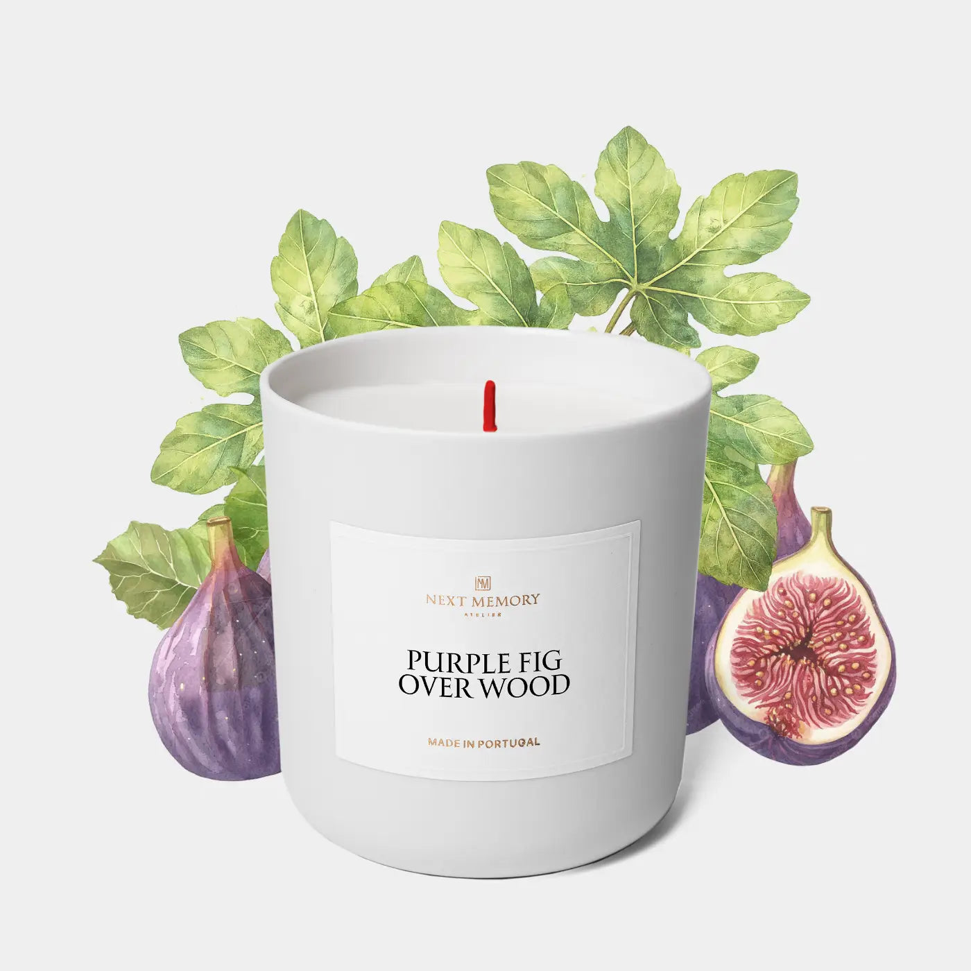 purple fig over wood scented candle