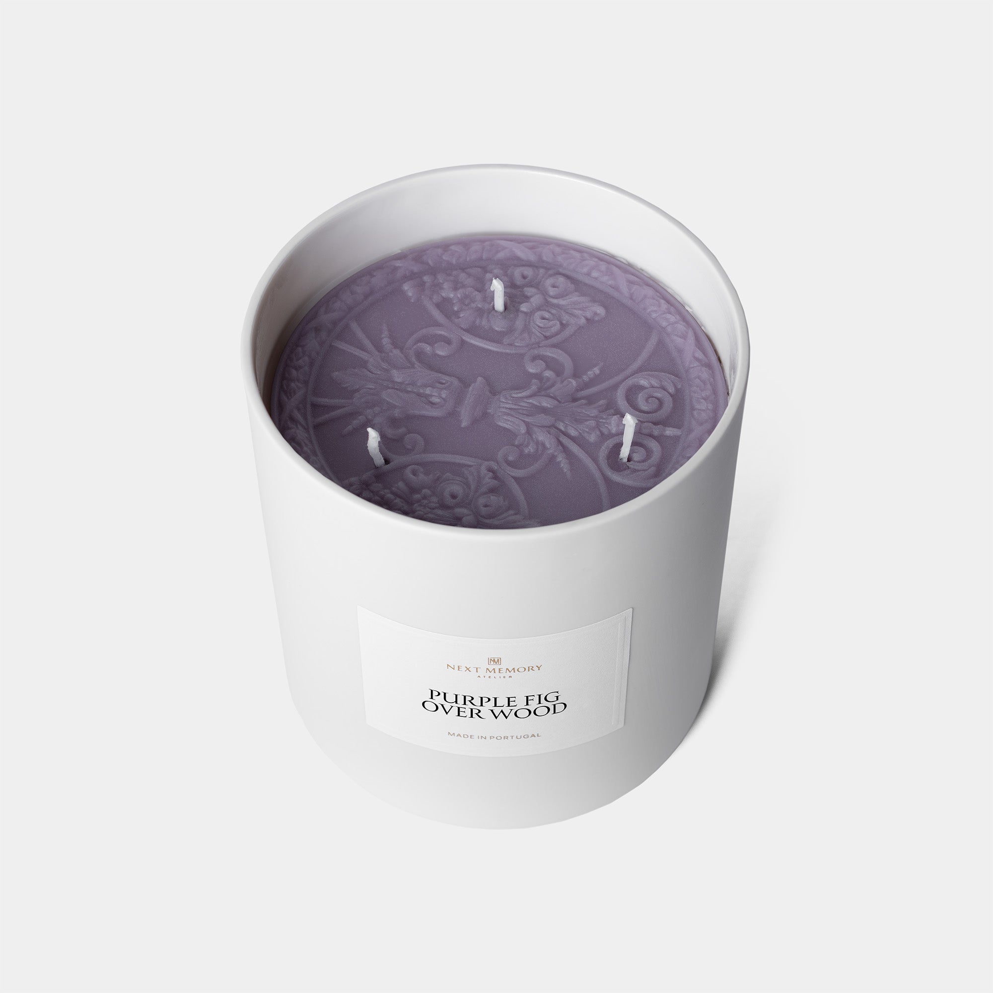 purple fig over wood grand medallion top view