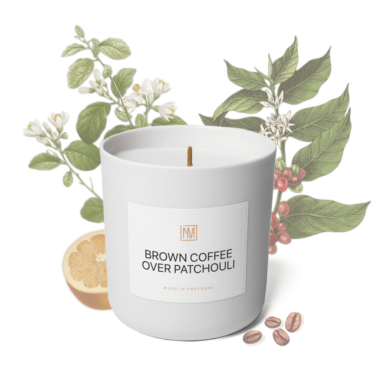 Brown Coffee over Patchouli Scented Candle - NEXT MEMORY__Floral