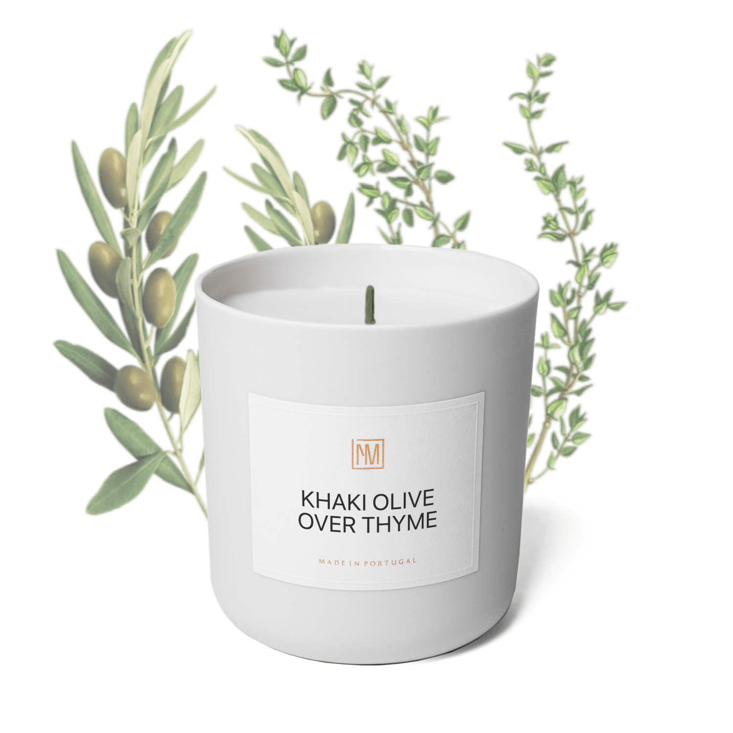 Khaki Olive over Thyme Scented Candle - NEXT MEMORY__Aromatic